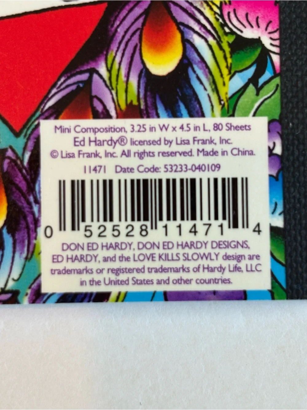 Ed Hardy Lisa Frank Mini Composition Notebook Lot of 3 New Y2K Stationery